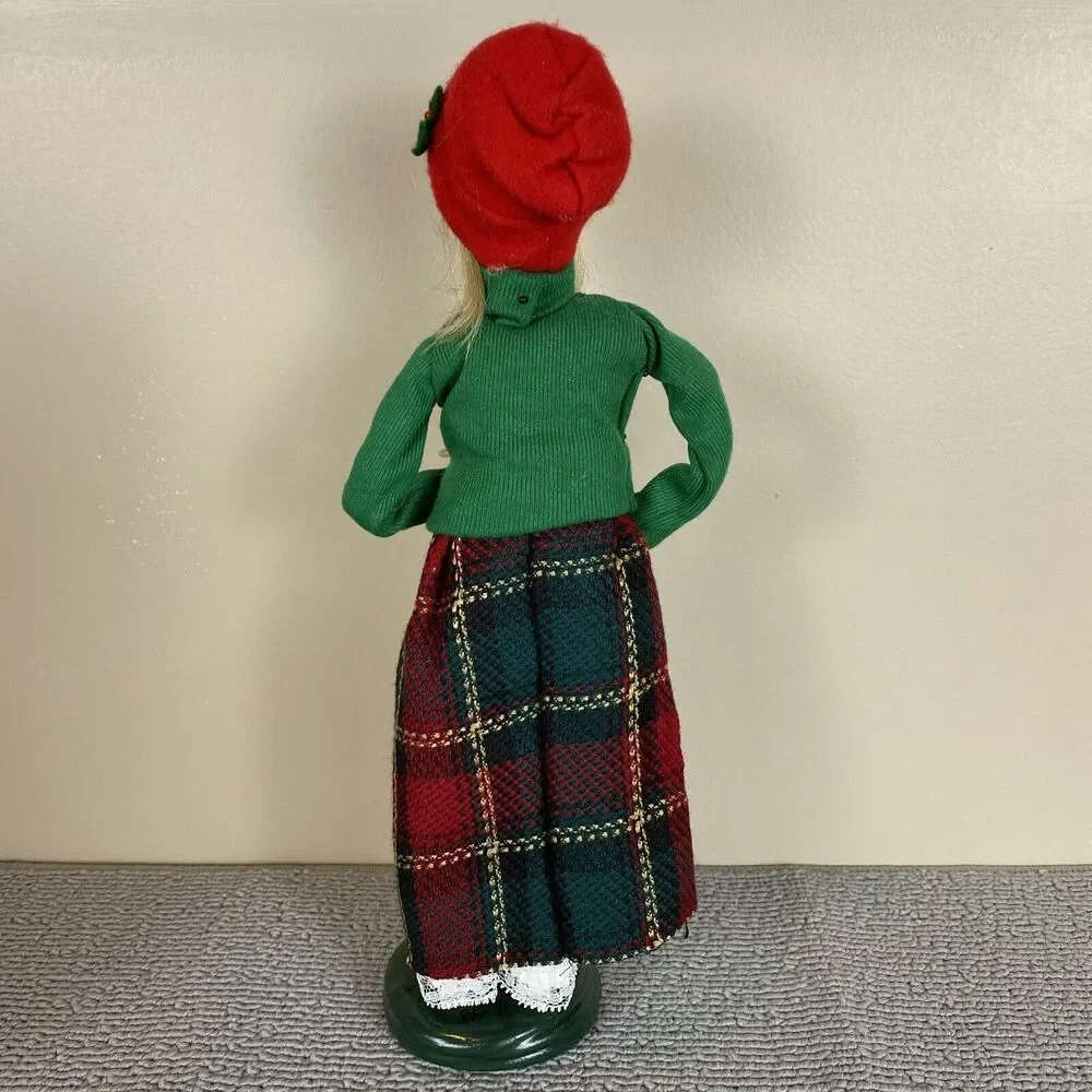 VTG 1998 Byers Choice Carolers Signed Limited Edition 13” Holding Ice Skates HTF